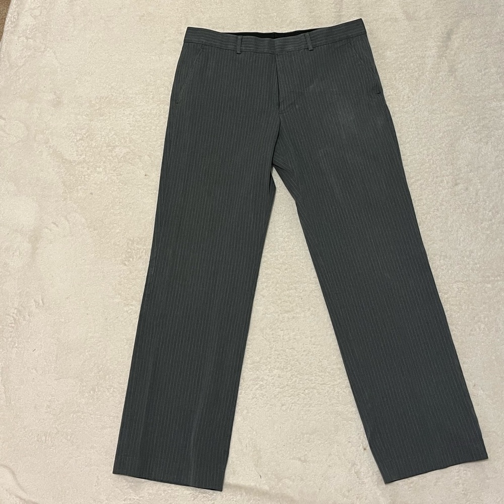 Express Men’s Design Studio Grey Pinstriped Dress Pants
